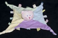 Kids Preferred KITTY CAT Ribbon Tag Plush Lovey Multi Color